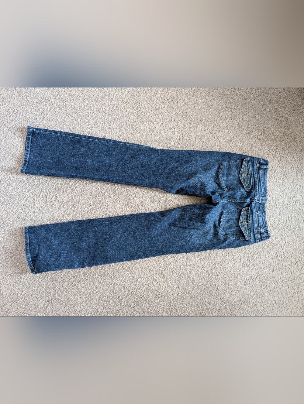 White House Black Market Classic Women's Straight-Leg Jeans in Dark Blue
